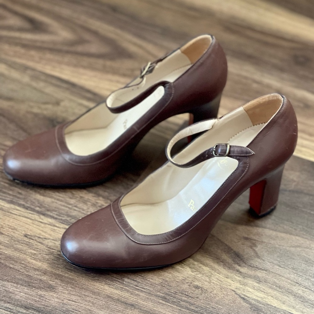 Christian Louboutin brown shoes size 36